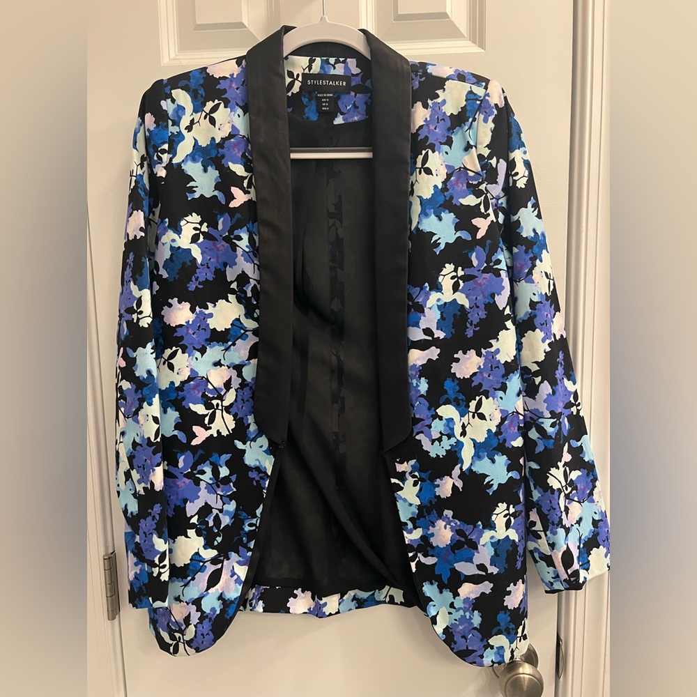 Stylestalker leather trimmed blazer size 8